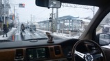 福島の雪景色（福島交通の駅前）