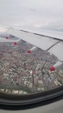 台湾・台北 松山空港着陸直前の風景
