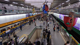 台湾・台北 MRT古亭駅ホームの風景