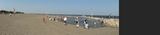 城南島海浜公園の砂浜のパノラマ写真