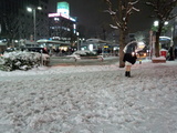 21時の神奈川の駅前ロータリー