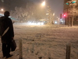 神奈川夜24時の雪景色