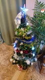 飾り付けの終わったクリスマスツリー