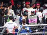 2024 SUPER GT Round.4 富士スピードウェイ ポールポジションインタビュー 鈴木亜久里監督／松下信治／野尻智紀（ARTA MUGEN CIVIC TYPE R-GT ＃8）元ARTAの大湯都史樹（KeePer CERUMO GR Supra）